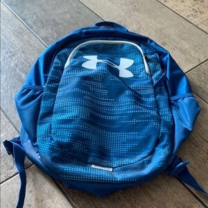Under Armour Blue Athletic Backpack with Textured Design
